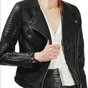 Topshop Nelly moto leather jacket